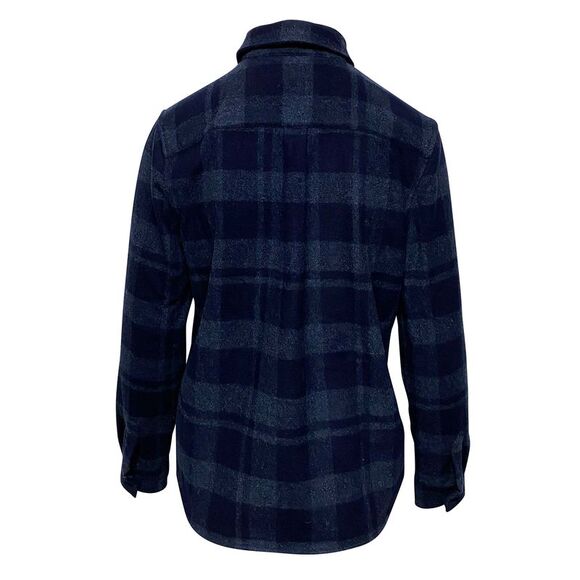 APC Checkered Long Sleeves Shirt in Bue Wool - Picture 1 of 5
